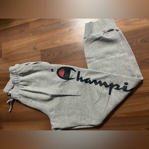 Champion Men's Gray Joggers with Logo